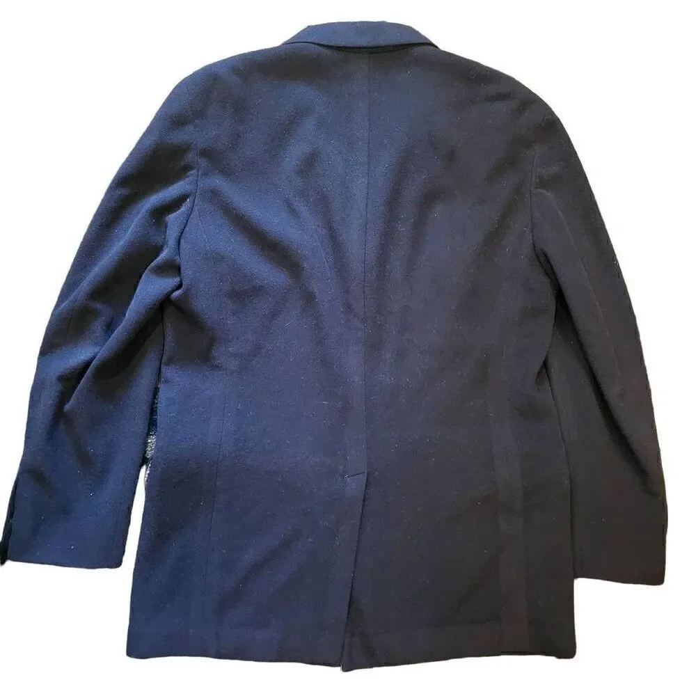 J. Crew Blazer Men's 42 Long Black Wool Cashmere USA Made
